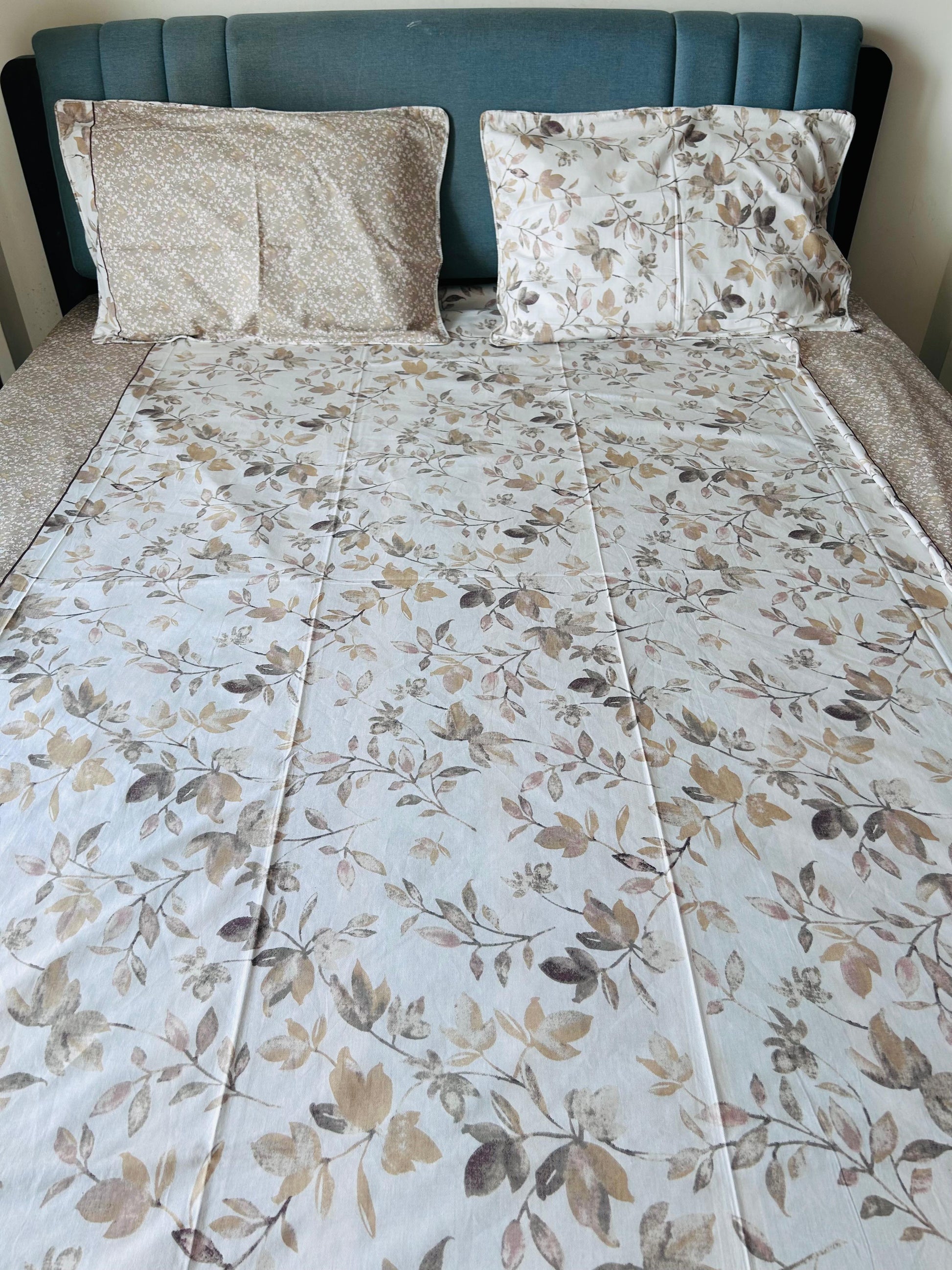 Autumn Whisper Floral Bedsheet - Avyana Bedding Collection