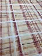Biscuit Color Cotton Geometric Premium King Bed Sheet - Avyana Bedding Collection