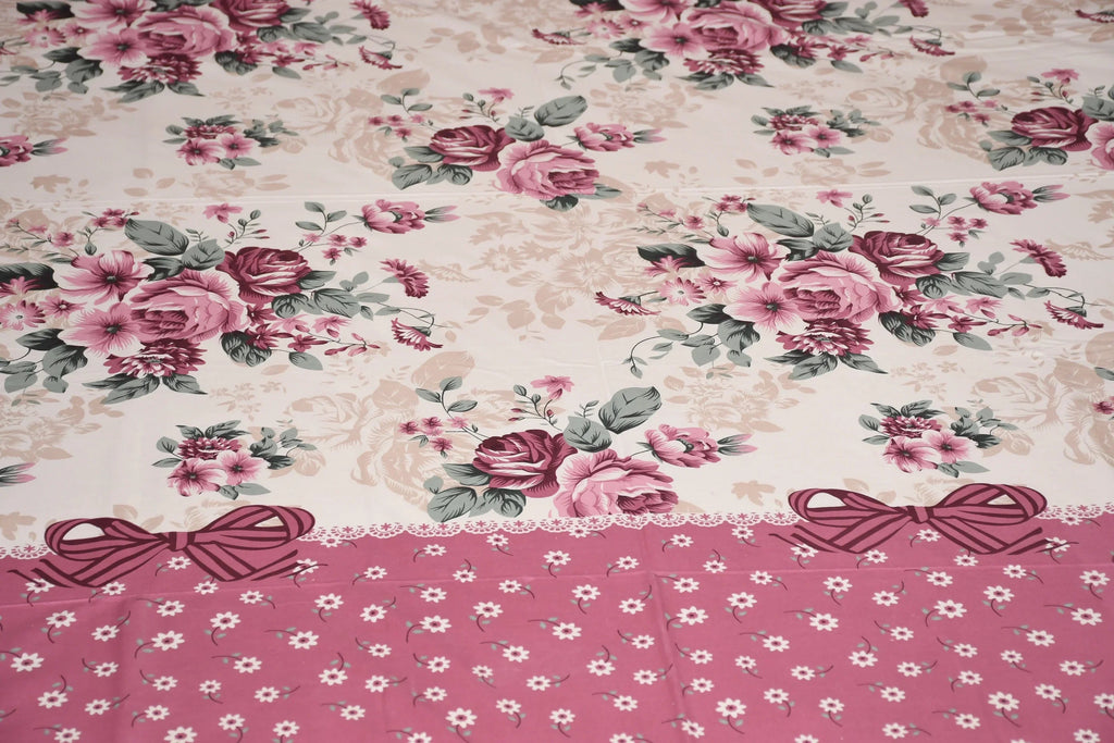 Bloom & Blush Pure Cotton Bedsheet – Vintage Rose Garden - Avyana Bedding Collection