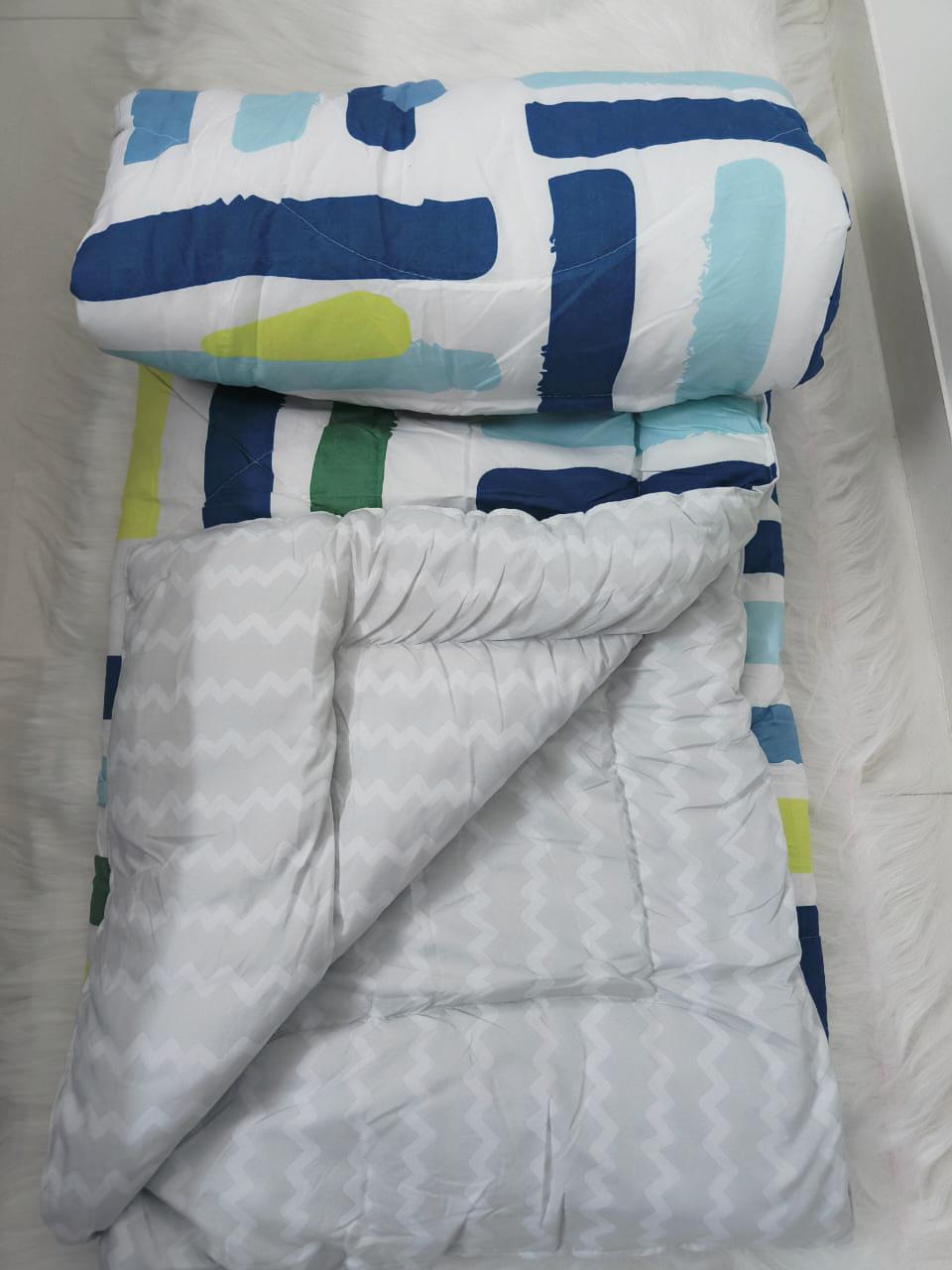 Blue Brushstroke Comforter – Modern Art - Inspired Bedding - Avyana Bedding Collection