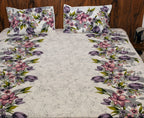 Botanical Harmony Bedsheet – Purple Blossom - Avyana Bedding Collection