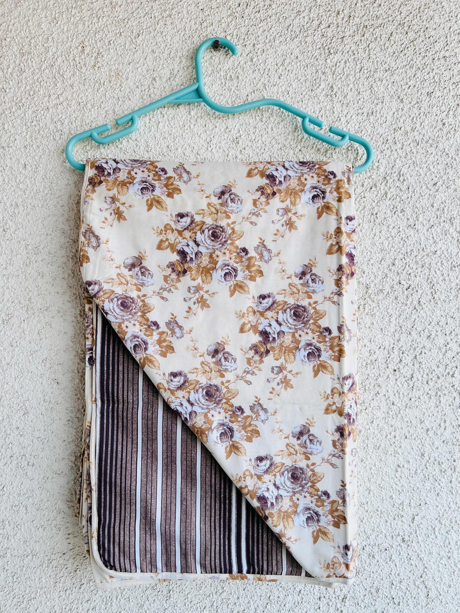 Brown Cotton Jaipuri Premium Single Bed Dohar - Avyana Bedding Collection