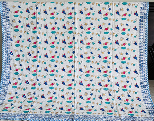 Cosmic Explorer – Outer Space Dohar for Kids - Avyana Bedding Collection