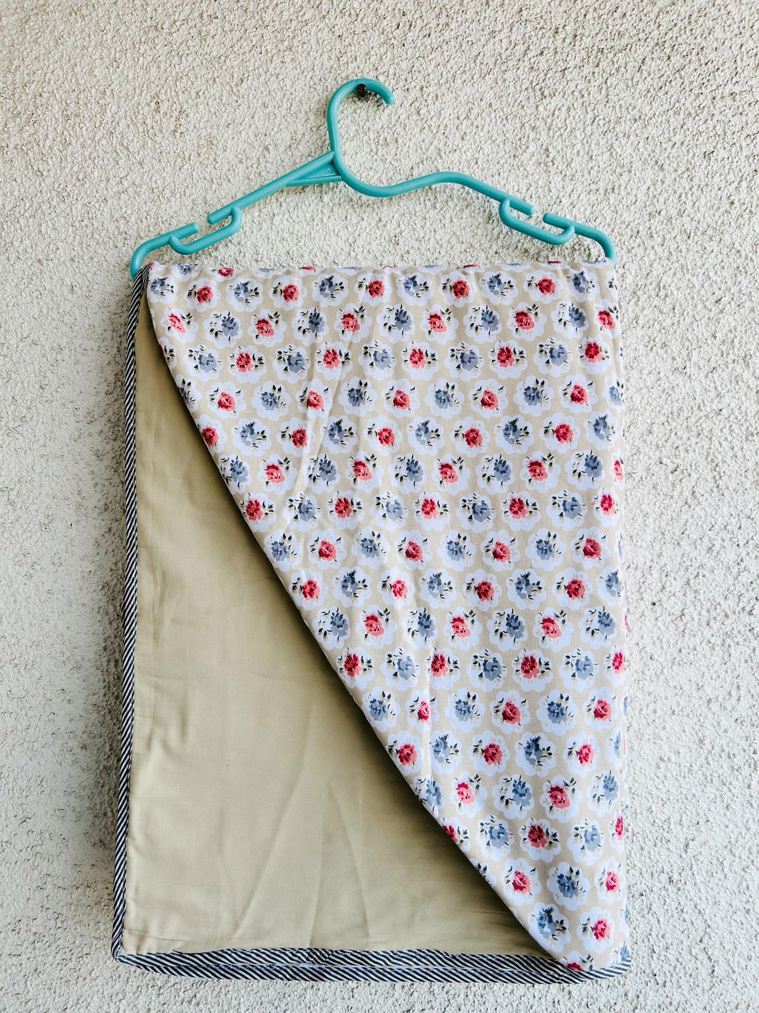 Cream Floral Cotton Jaipuri Premium Double Bed Dohar - Avyana Bedding Collection