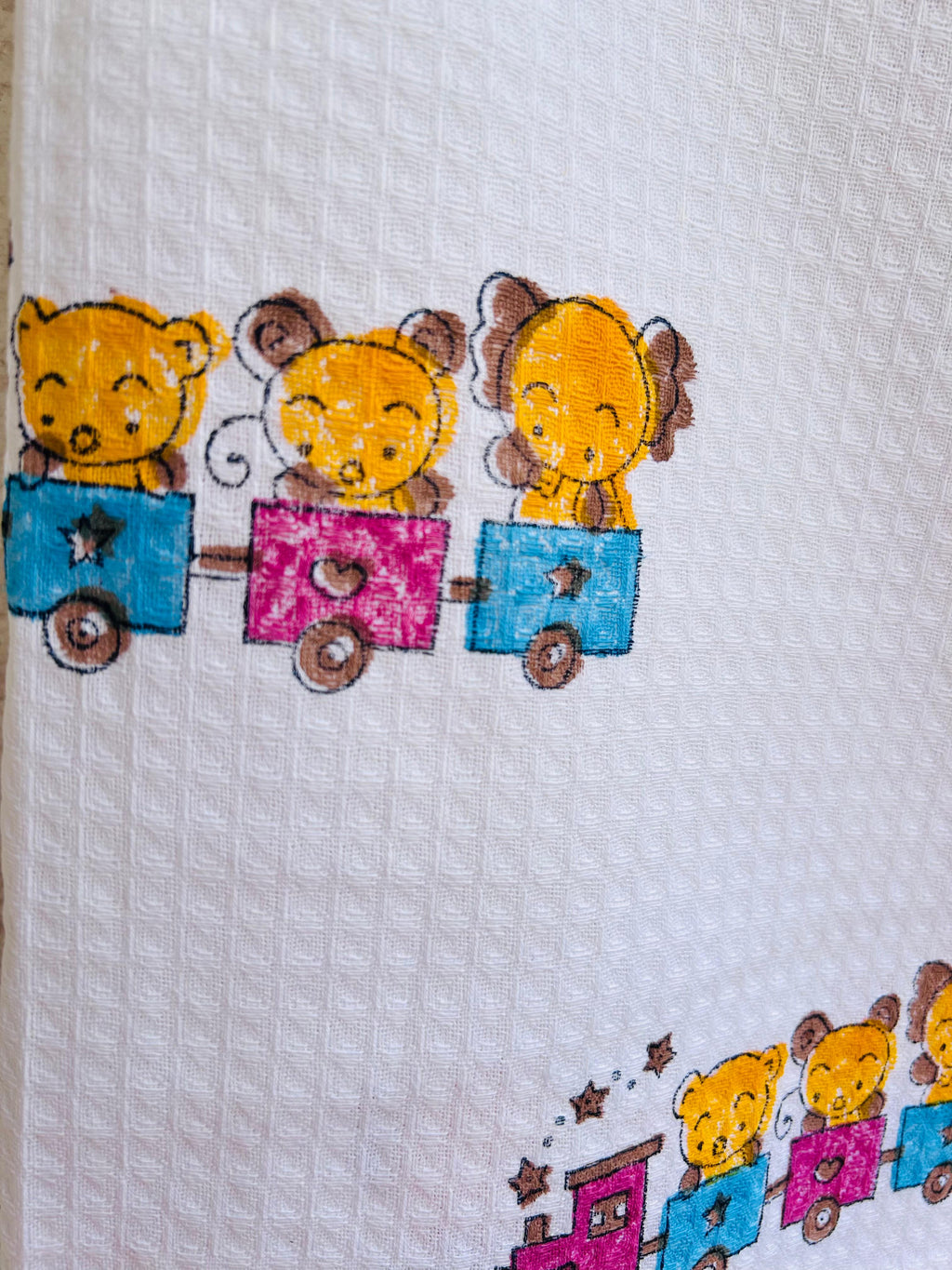 Kids Cartoon Bears Print Towel - Multicolor - Avyana Bedding Collection