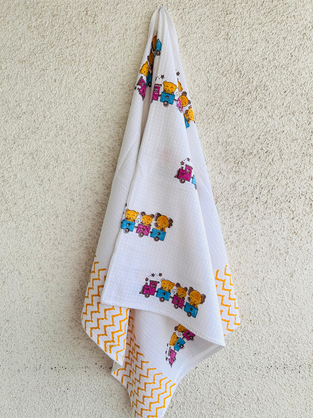 Kids Cartoon Bears Print Towel - Multicolor - Avyana Bedding Collection