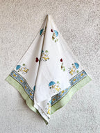 Kids Elephant Print Towel - White and Green - Avyana Bedding Collection