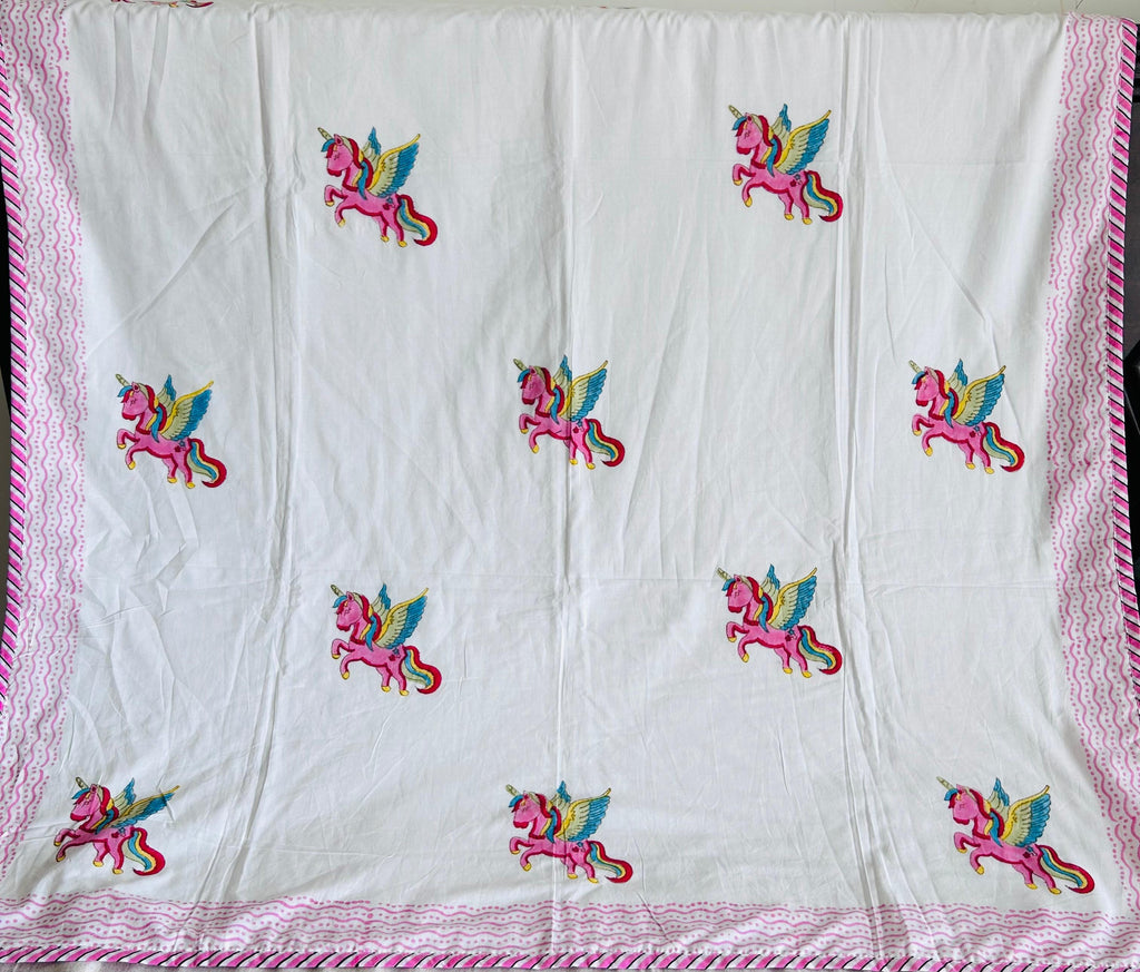 Magical Unicorn Dreams – Premium Kids Dohar - Avyana Bedding Collection