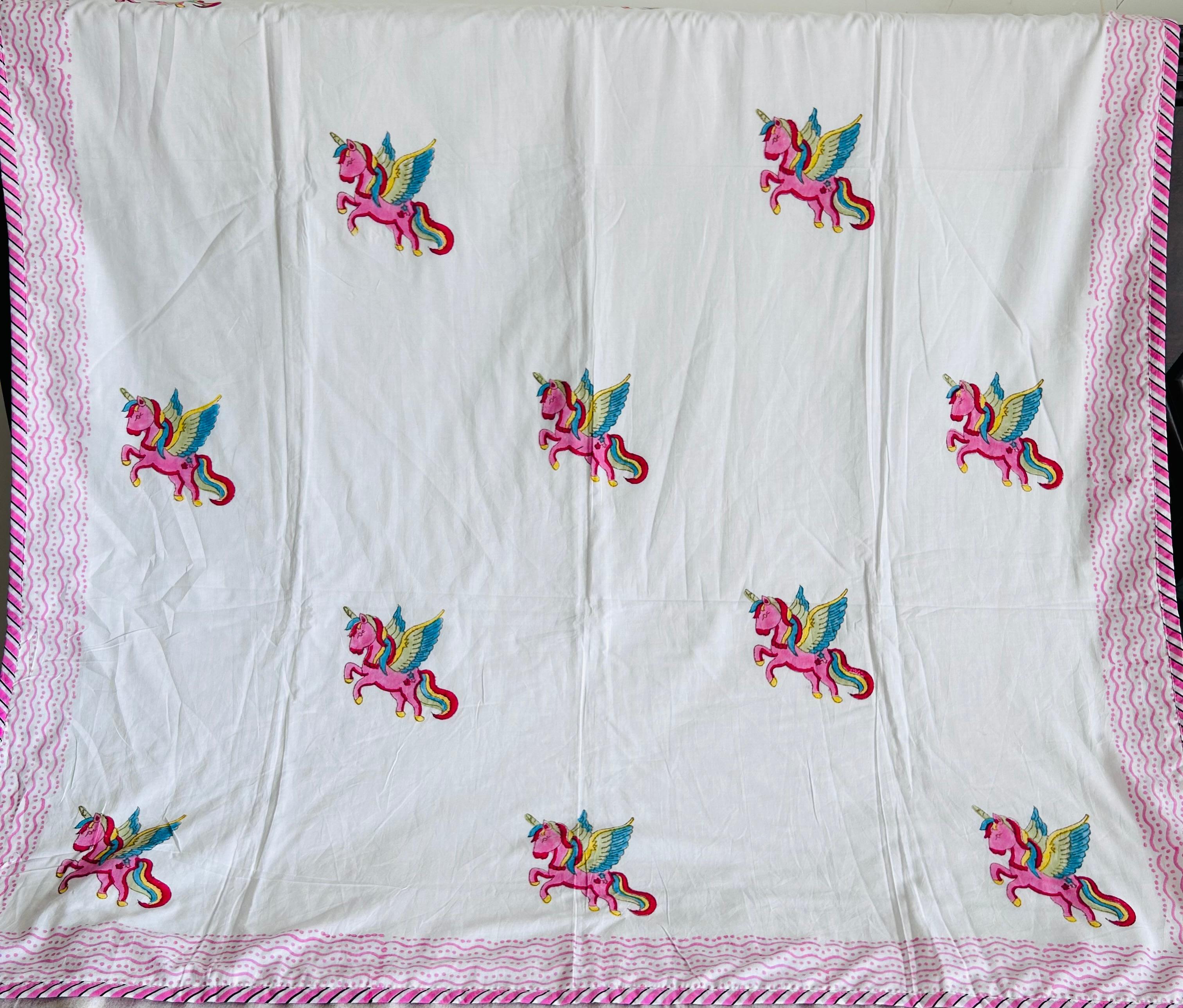 Magical Unicorn Dreams – Premium Kids Dohar - Avyana Bedding Collection