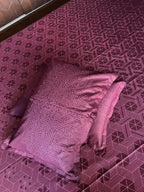 Mauve Pure Cotton Bedsheet – Geometric - Avyana Bedding Collection