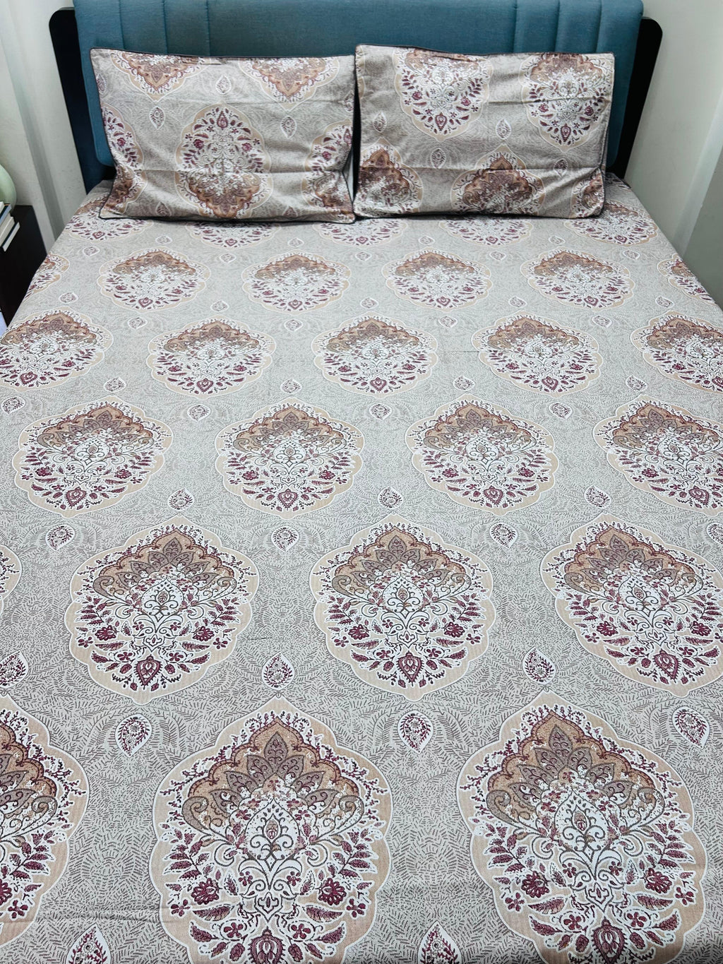 Multicolor Cotton Jaipuri Premium King Bed Sheet - Avyana Bedding Collection