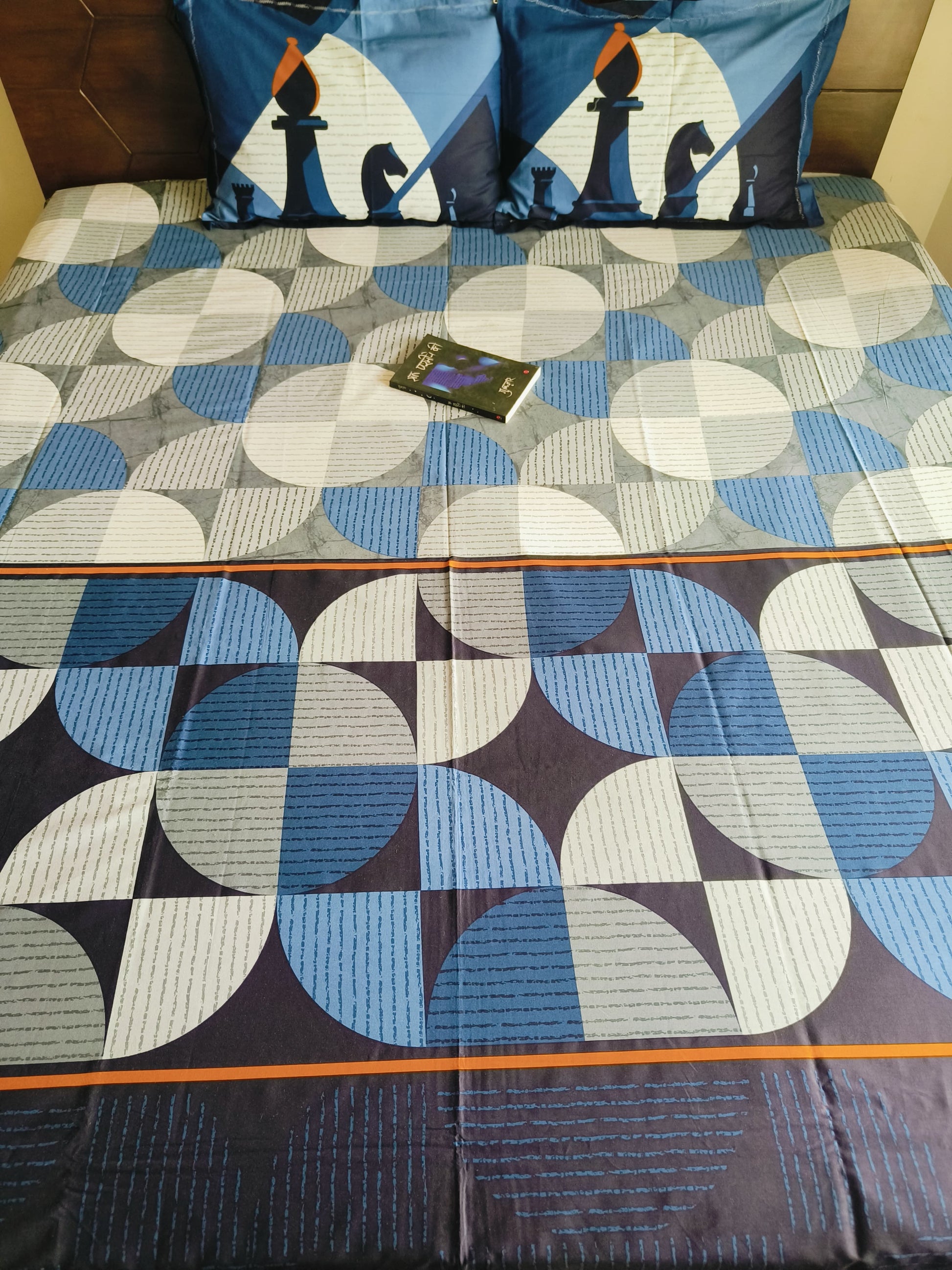 Ocean Depths Blue Bedsheet Set - Avyana Bedding Collection