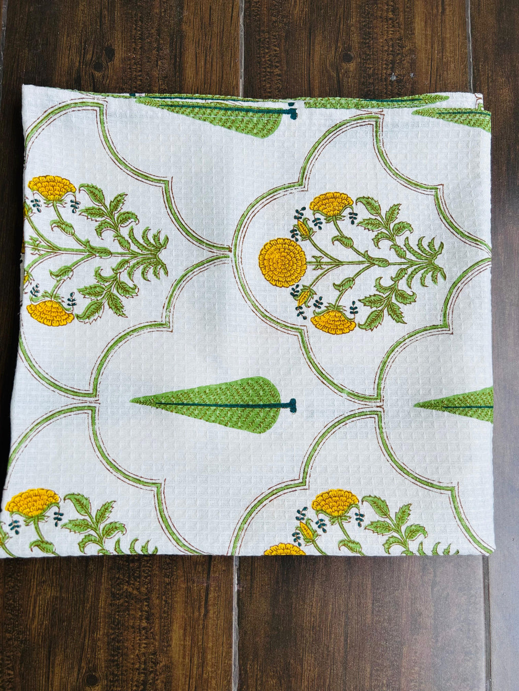 Pine Pure Cotton Towels - White and Green - Avyana Bedding Collection