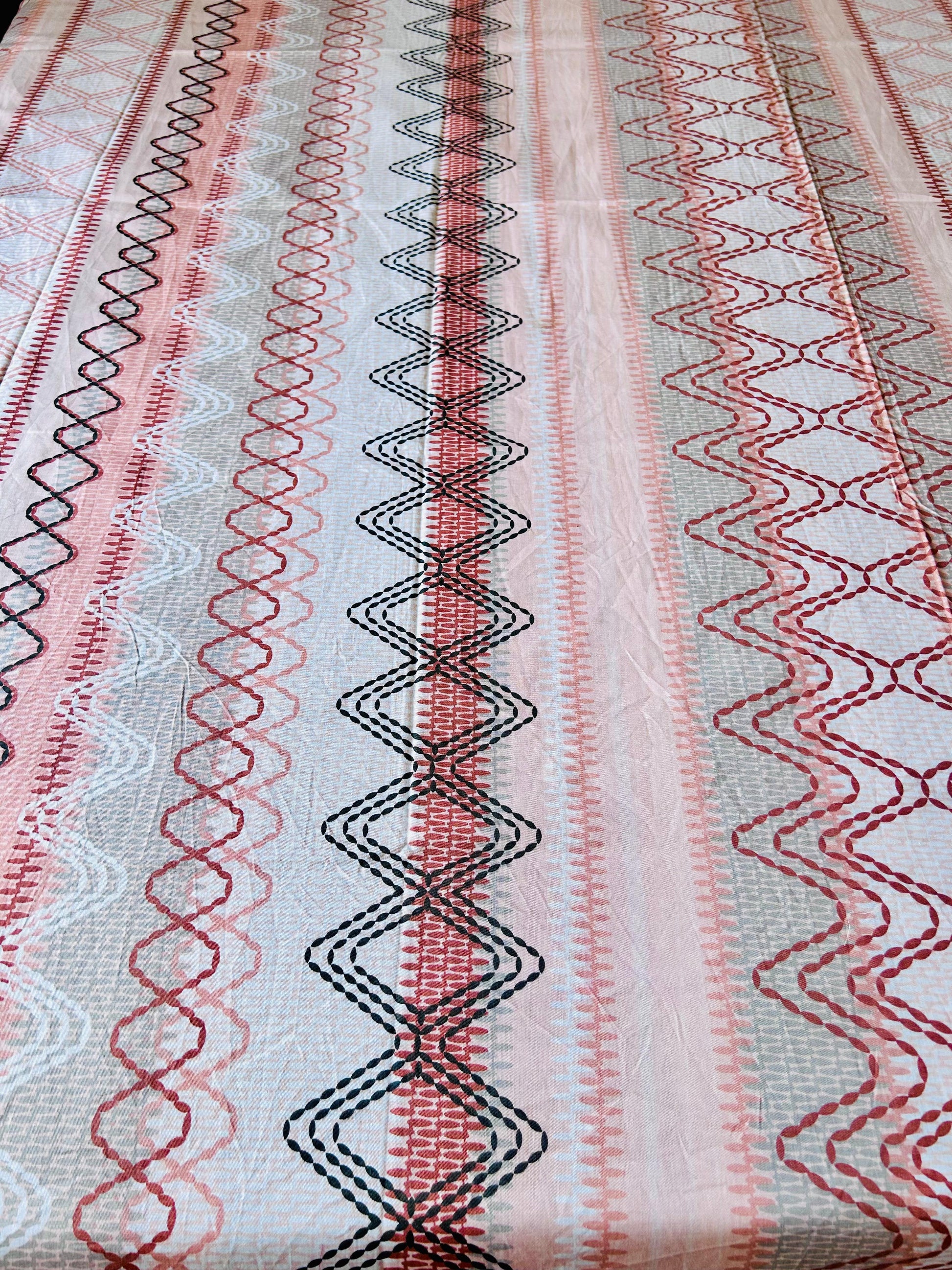 Rosewood Stripe Elegance Bedsheet - Avyana Bedding Collection