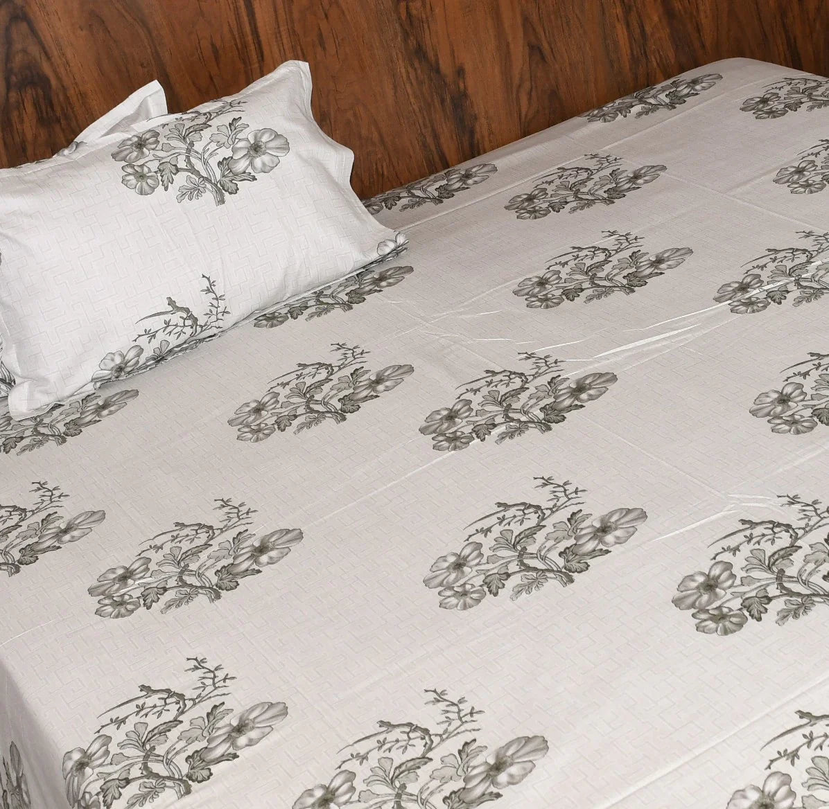 Soft Bloom Queen Bedsheet – Pastel Whisper - Pure Cotton - Avyana Bedding Collection