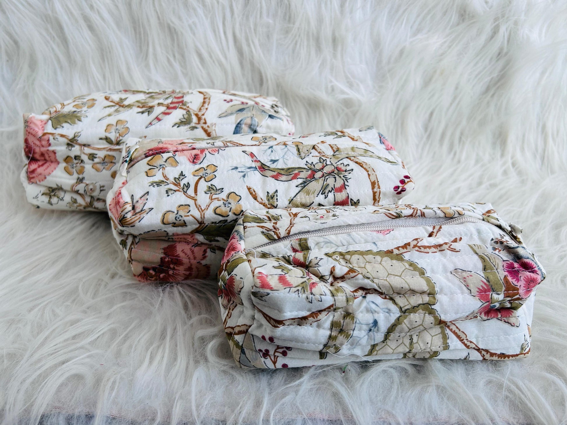 Utility Pouches - set of 3 - Multicolor - Avyana Bedding Collection