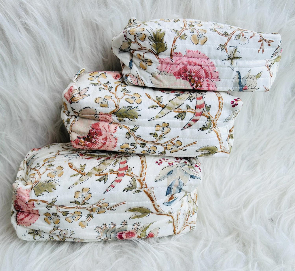Utility Pouches - set of 3 - Multicolor - Avyana Bedding Collection