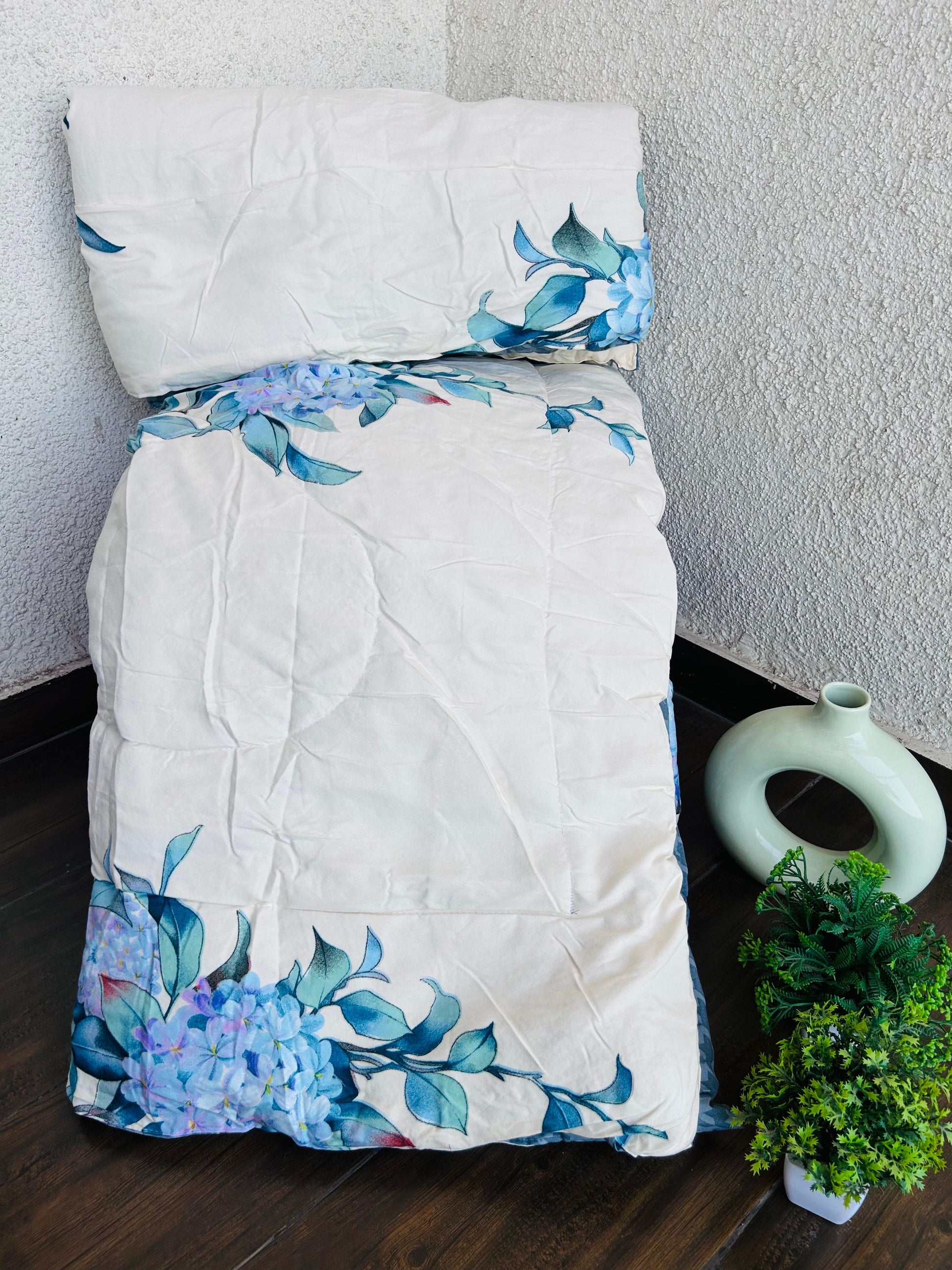 White Floral Comforter – Soft Botanical Bedding for Elegant Homes - Avyana Bedding Collection